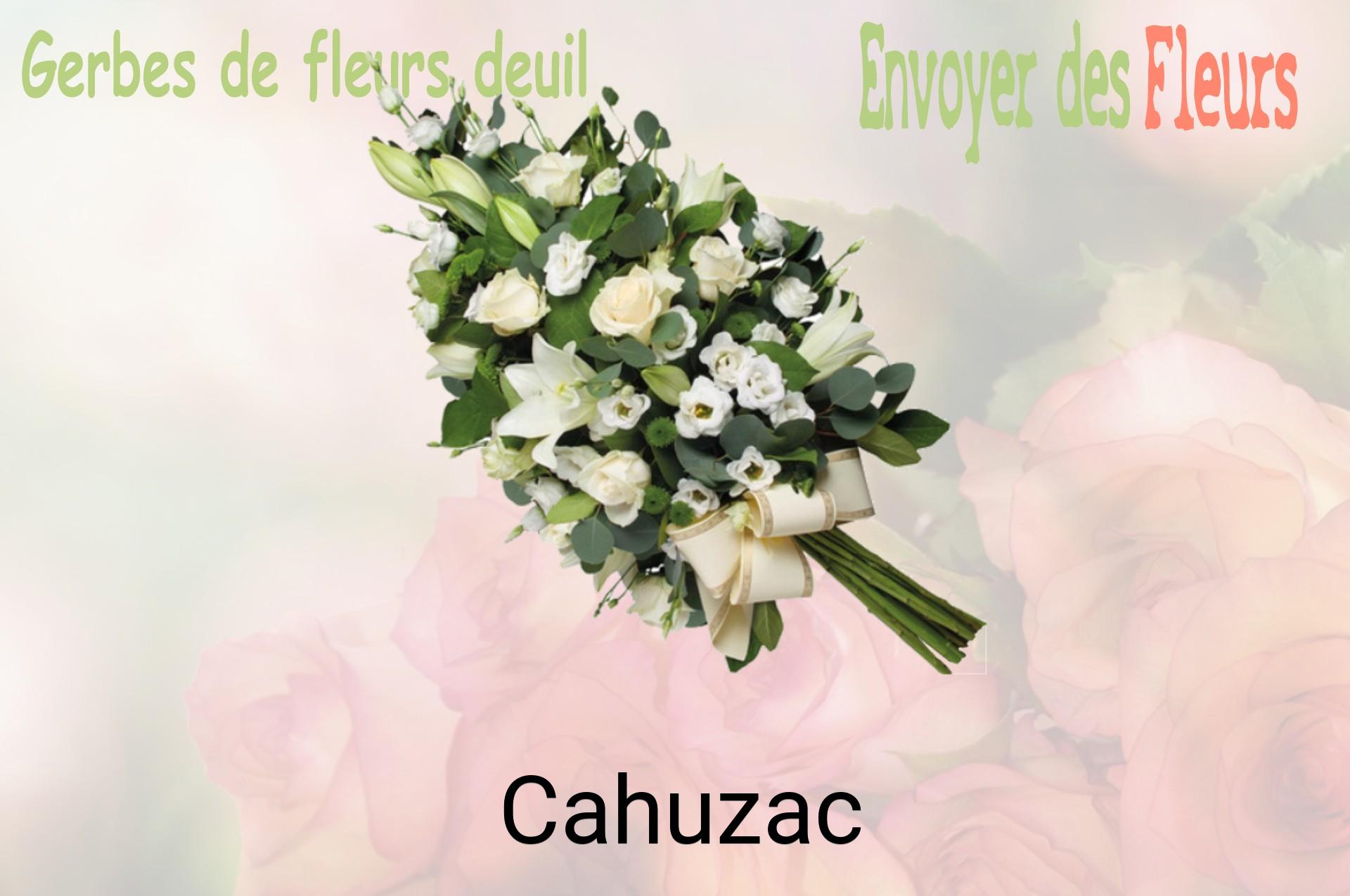 Gerbe de fleurs de deuil livrée à Cahuzac